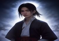 格雷·弗尔巴德角色图，黑发少年使用冰魔法，冰晶在手中成形，背景冷蓝色调