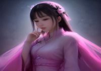 艾尔莎·斯卡雷特角色图，红发女骑士身着银色铠甲，眼神威严，手持长剑